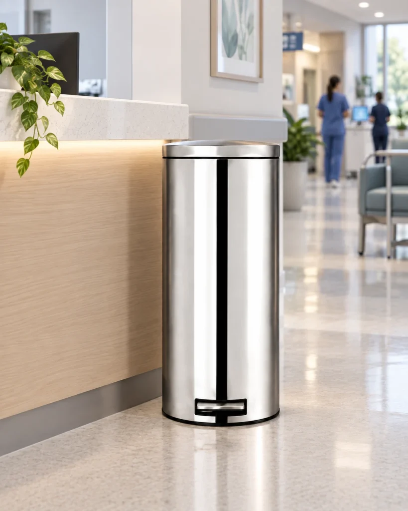 High Class Pedal Bin 30L in a modern hospital