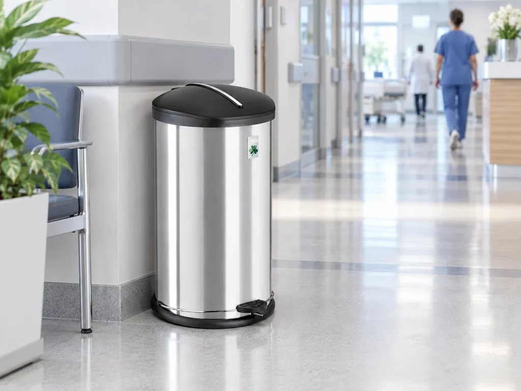 AKA Sabalan Pedal Bin 30L in a modern hospital